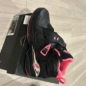 Jordan retro 8 black and pink grade school size 7